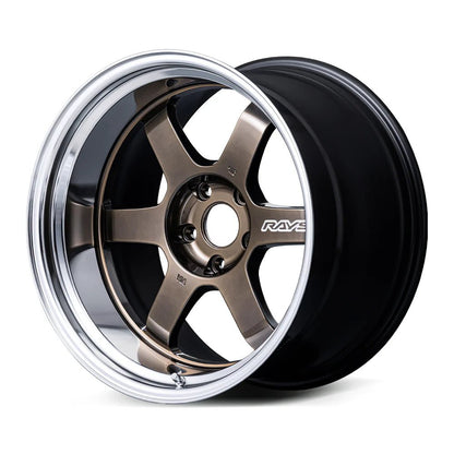 Volk Racing TE37V Spec - Sr Shining Bronze Metal / Rim Fdmc [Universal] - JDMuscleWheelsWVDVR-15ESR17X9.55x114.3' - 15mm