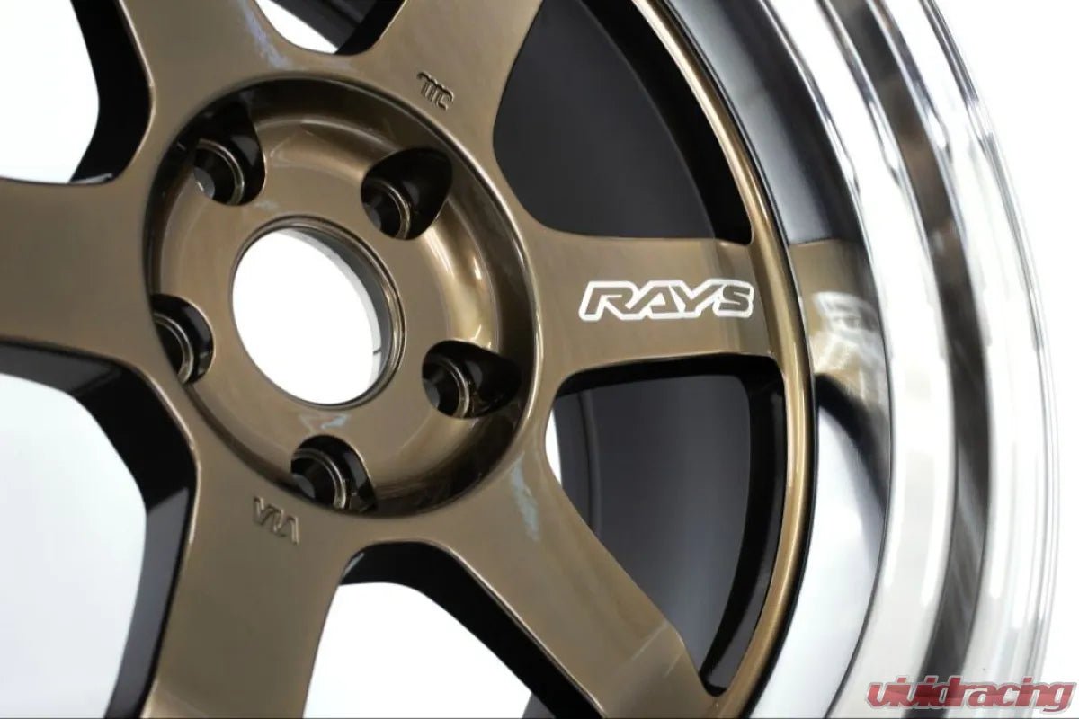 Volk Racing TE37V Spec - Sr Shining Bronze Metal / Rim Fdmc [Universal] - JDMuscleWheelsWVDVSS-25ESR17X10.55x114.3' - 25mm