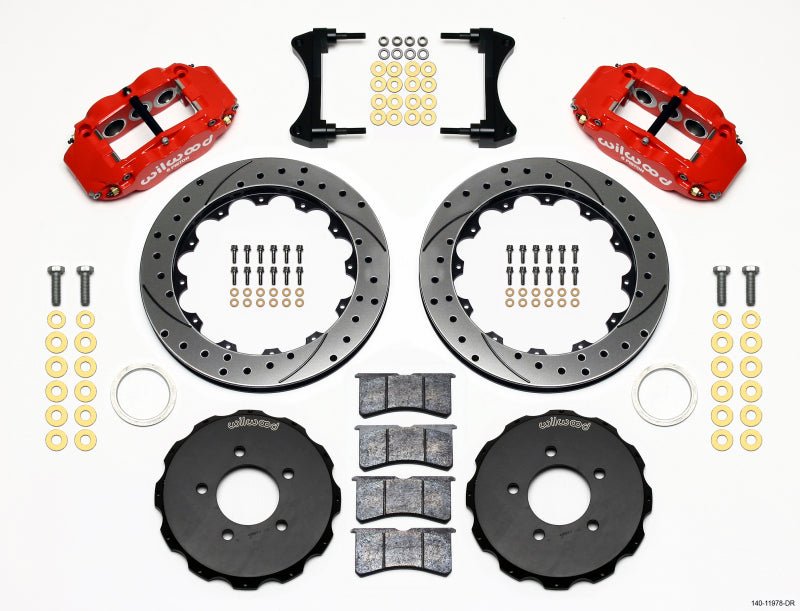 Wilwood [06-15 Civic] Narrow Superlite 6R Front Big Brake Kit - 12.88-Inch Drilled Rotor, Red - JDMuscleBrake Kitswil140-11978-DR