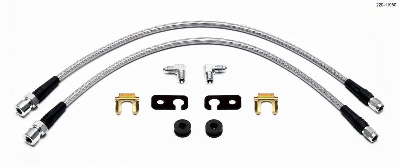 Wilwood [06-26 Civic] Front Flexline Kit - Black - JDMuscleBrake Lineswil220-11980