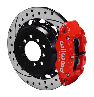 Wilwood 13-22 BRZ / 13-16 FRS / 17-21 86 / 2022 GR86 4R Drilled and Slotted Big Brake Kit Rear Red | 140-12871-DR