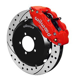 Wilwood 13-22 BRZ / 13-16 FRS / 17-21 86 / 2022 GR86 6R Drilled and Slotted Big Brake Kit Front Red | 140-12870-DR