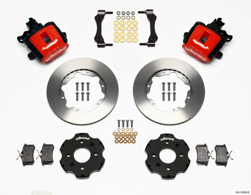 Wilwood [90-92 Integra] Combination Parking Brake Rear Kit - 11.00-Inch Red Calipers - JDMuscleBrake Kitswil140-10206-R