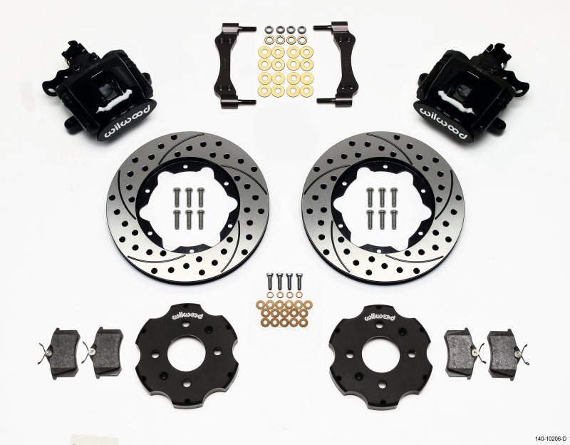 Wilwood [90-92 Integra] Combination Parking Brake Rear Kit - Drilled Rotors - JDMuscleBrake Kitswil140-10206-D