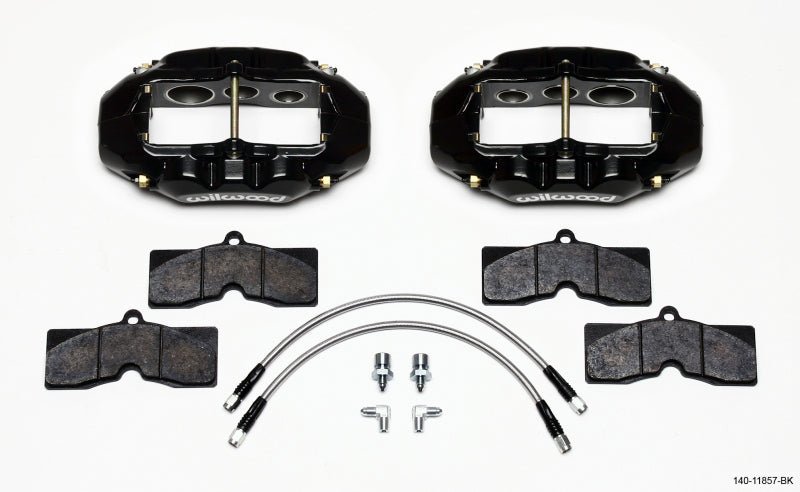 Wilwood D8 - 6 Front Caliper Kit for Chevrolet Corvette C2/C3 (1965 - 1982) – Black Finish | wil140 - 11857 - BK - JDMuscleSPK138201
