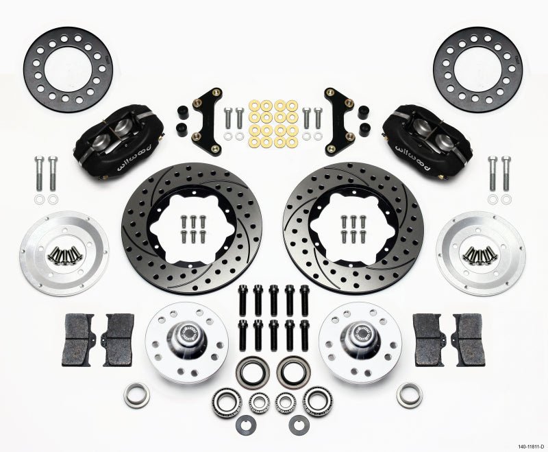 Wilwood Forged Dynalite Front Brake Kit for 1949 - 1954 Chevy and 1953 - 1962 Corvette with 11 - inch Rotors | wil140 - 11811 - D - JDMuscleSPK136883