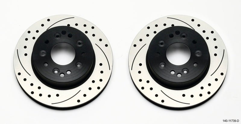 Wilwood Rotor Kit Rear - Drilled 65 - 82 Corvette C2/C3 (1 - Piece Rotors) | wil140 - 11739 - D - JDMuscleSPK138601