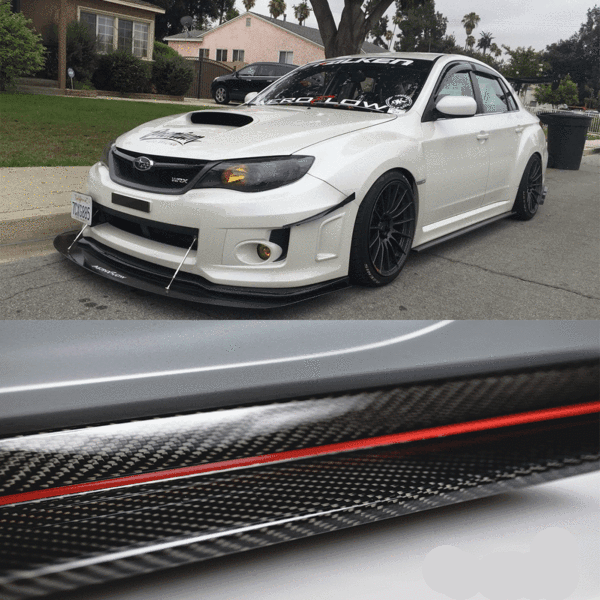 AeroflowDynamics 2008 - 2014 WRX/STI Side Skirt Extension (Carbon Fiber)