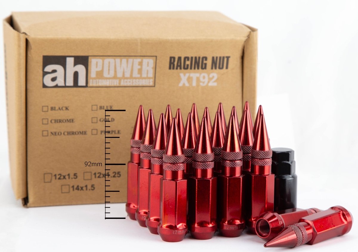XT92 - JDMuscleLug NutsAHLNXT921215R12x1.5Red