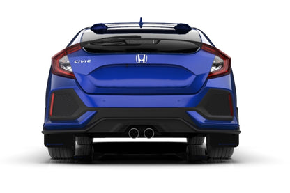 Rally Armor Black Mud Flap White Logo Honda Civic LX / EX / EX-L Hatch 2017-21 | MF71-UR-BLK/WH