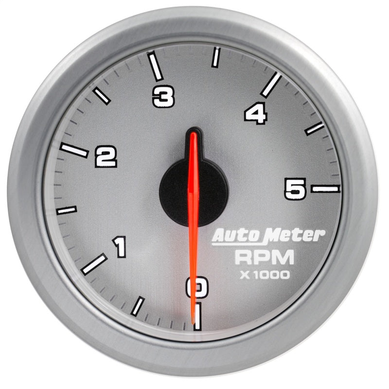 Autometer Airdrive 2-1/6in Tachometer Gauge 0-5K RPM Silver Universal | 9198-UL