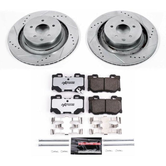 Power Stop Rear Z26 Street Warrior Brake Kit Infiniti G37 2008-2013 / Q60 2014-2015 / Nissan 350Z 2009 / 370Z 2009-2019 | K4732-26