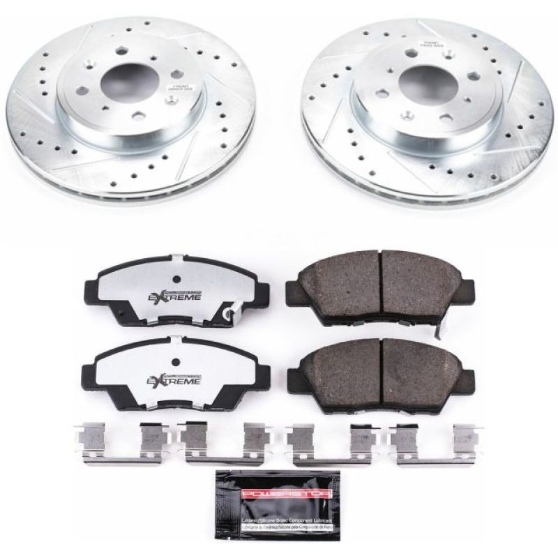 Power Stop Front Z26 Street Warrior Brake Kit Honda Fit 15-2019 | K7032-26