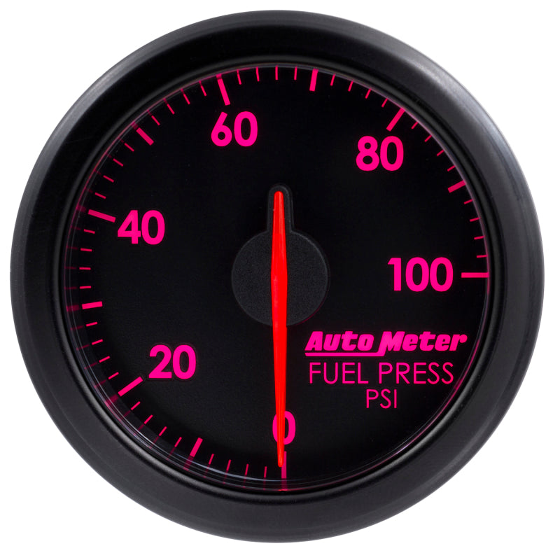 Autometer Airdrive 2-1/6in Fuel Pressure Gauge 0-100 PSI Black Universal | 9171-T