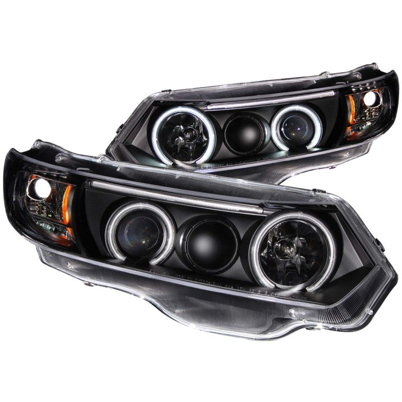 ANZO Projector Headlights w/ Halo Black Honda Civic 2006-2011 | 121062