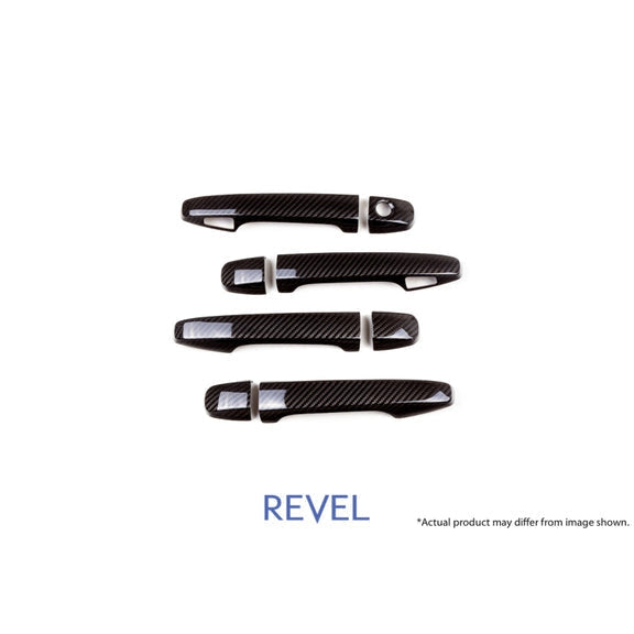 Revel GT Dry Carbon Door Handle Covers (keyless entry compatible) Subaru WRX/STI 15-21 - 8 Pieces (1TR4GT0AS10)