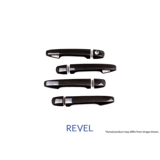 Revel GT Dry Carbon Door Handle Covers (keyless entry compatible) Subaru WRX / STI 15-21 - 8 Pieces (1TR4GT0AS10)