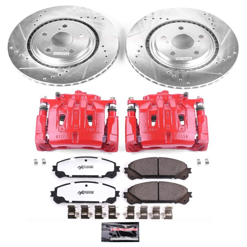 Power Stop Front Z36 Truck & Tow Brake Kit w/ Calipers Lexus RX350 2010-2015 / Toyota Sienna 2011-2020 / Highlander 2010-2019 | KC4713A-36