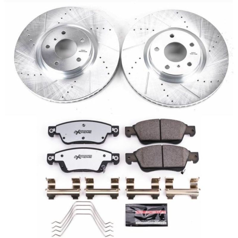 Power Stop Front Z26 Street Warrior Brake Kit Infiniti G35 2007-2008 / G37 2008-2013 / Q60 2014-2015 | K3022-26