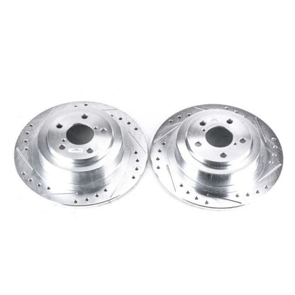 Power Stop 03-06 Subaru Baja Rear Evolution Drilled & Slotted Rotors - Pair | JBR945XPR