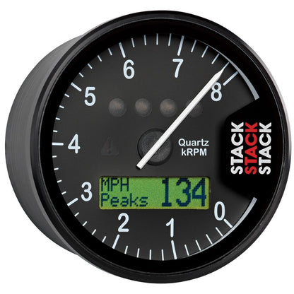 Autometer Stack Display Tachometer 0-8K RPM Black Universal | ST700SR-A