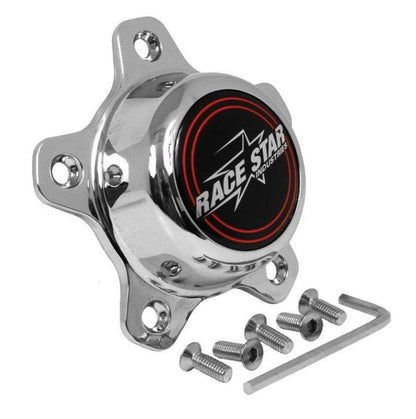 Race Star 5 Lug Cap Short Plastic Chrome (incl. Medallion & Screws) | 615-5096-1