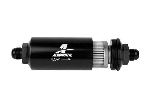 Aeromotive In-Line Filter AN-08 Male 100 Micron Stainless Steel Element Universal | 12379