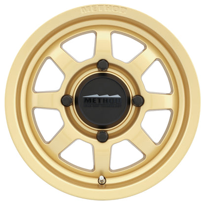 Method MR410 15x7 4+3/+13mm Offset 4x156 132mm CB Gold Wheel