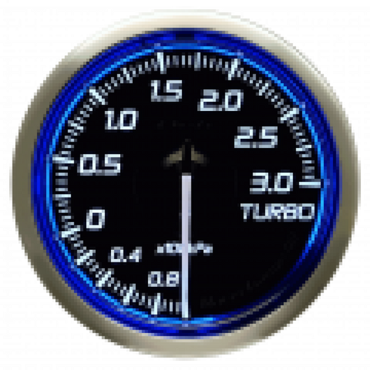 DEFI DF Blue Racer N2 Boost Gauge Metric 52mm 3 Bar Universal | DF16101