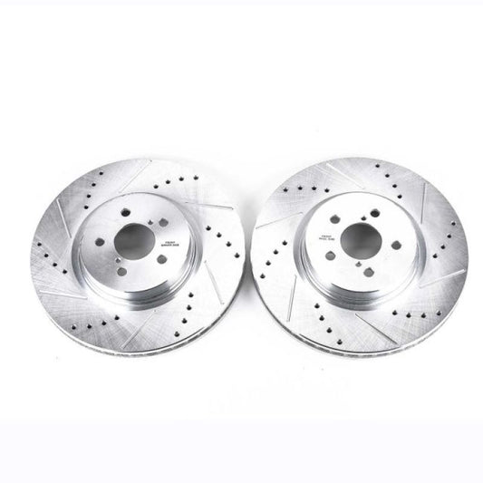 Power Stop 14-18 Subaru Forester Front Evolution Drilled & Slotted Rotors - Pair | JBR1318XPR