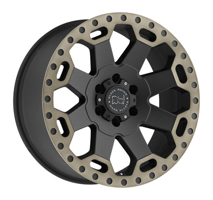 Black Rhino Warlord 18x8.0 5x114.3 ET35 CB 76.1 Matte Black w/Machined Dark Tint Lip Wheel