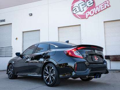 aFe Takeda 2.5in 304 SS Cat-Back Exhaust System w/ Blue Tips Honda Civic Si 2017+ | 49-36619-L