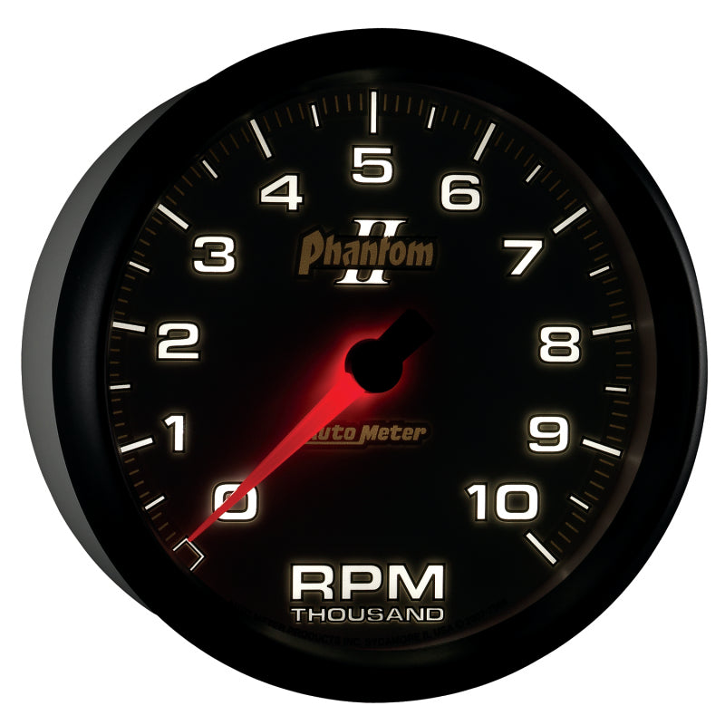 Autometer Phantom II 5in Electrical 10K RPM In-Dash Tachometer Universal | 7598