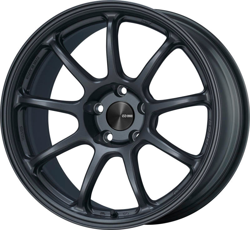 Enkei PF09 17x9 5x114.3 25mm Offset 75mm Bore Matte Gunmetal Wheel