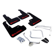 Rally Armor UR Black Mud Flap w/ Red Logo and Altered Font WRX 15-21 / STI 15-21 | MF32-UR-BLK/RD-X