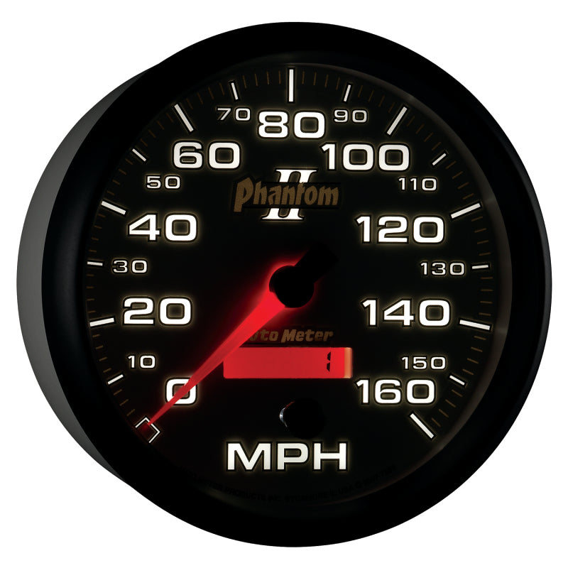 Autometer Phantom II 5in Electrical Programmable Speedometer 150MPH Universal | 7589