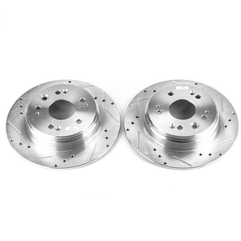 Power Stop Rear Evolution Drilled & Slotted Rotors Pair Honda CR-V 2002-2004 | JBR963XPR