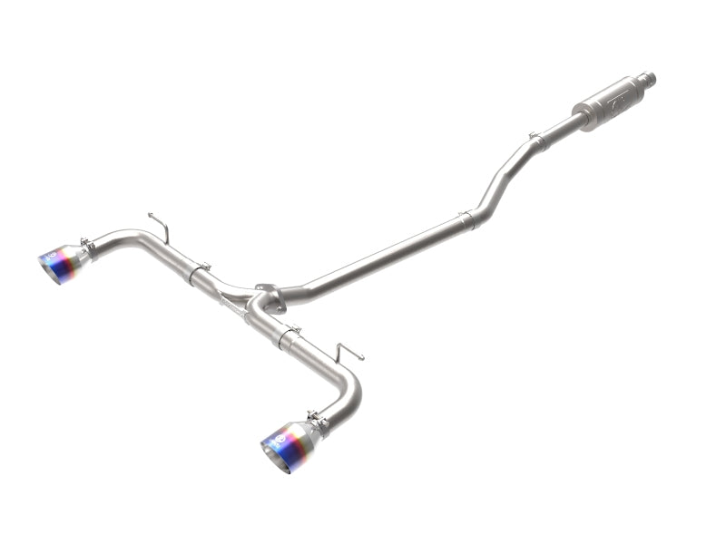 aFe Takeda 2-1/2in 304 SS Cat-Back Exhaust w/ Blue Flame Tips Mazda Mazdaspeed 3 L4 2.0L/2.5L 2014-2018 | 49-37015-L