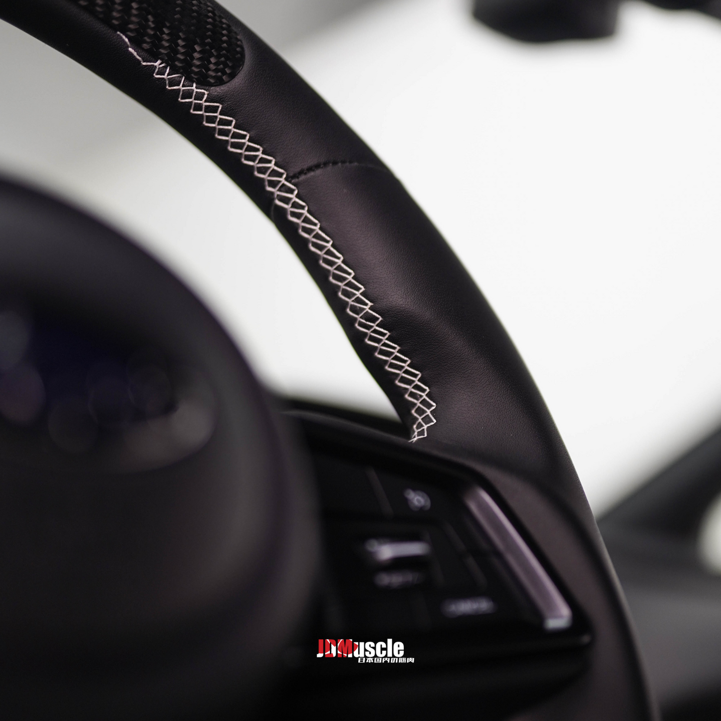 JDMuscle 22-24 WRX Custom Steering Wheel compatible w/ MT and CVT | Carbon Fiber / Painted / Alcantara / Leather / Forged / Honey Comb / LED
