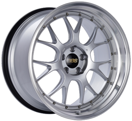 BBS LM-R 19x9.5 5x114.3 ET25 Diamond Silver Center Diamond Cut Lip Wheel - 82mm PFS Required