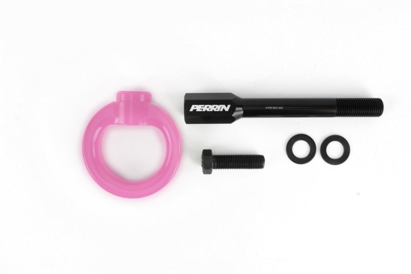 Perrin 02-24 WRX / 04-21 STI Front Tow Hooks Hyper Pink | PSP-BDY-230HP