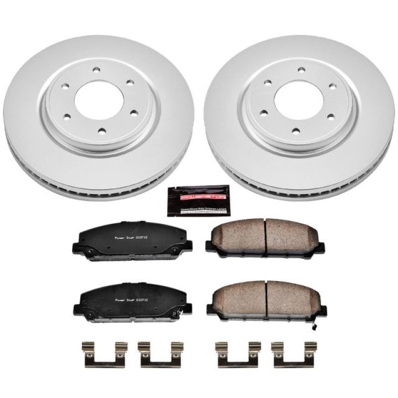 Power Stop Front Z17 Evolution Geomet Coated Brake Kit Infiniti QX56 2008-2010 / Nissan Armada 2007-2011 / Titan 2008-2010 | CRK2961