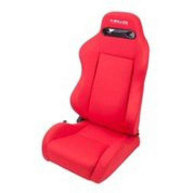 NRG Sport Seats | Pair Type-R Cloth w/NRG Logo - Red w/Red Stitch