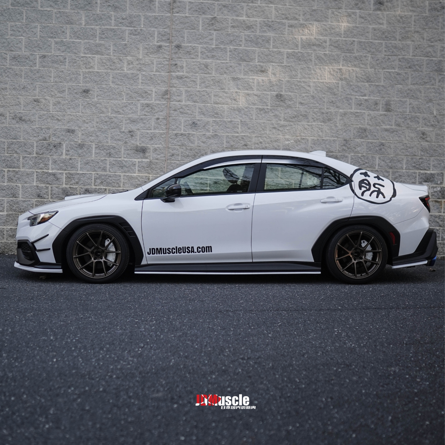 JDMuscle 22-24 WRX Canards V1 - ABS / Paint Matched / Gloss Black