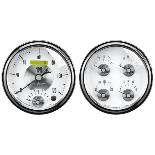 Autometer Prestige Series Pearl 5in Gauge Box Kit Tachometer/Speedometer Combo / Oil Pressure Universal | 2008
