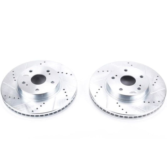 Power Stop 15-18 Subaru Legacy Front Evolution Drilled & Slotted Rotors - Pair | JBR1717XPR