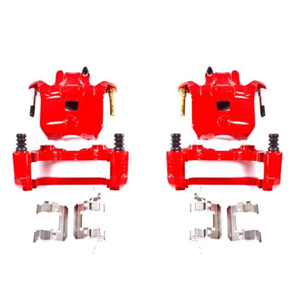 Power Stop Front Red Calipers w/ Brackets Pair Infiniti I35 2002-2004 / Nissan Altima 2002-2006 / Maxima 2002-2003 | S2690