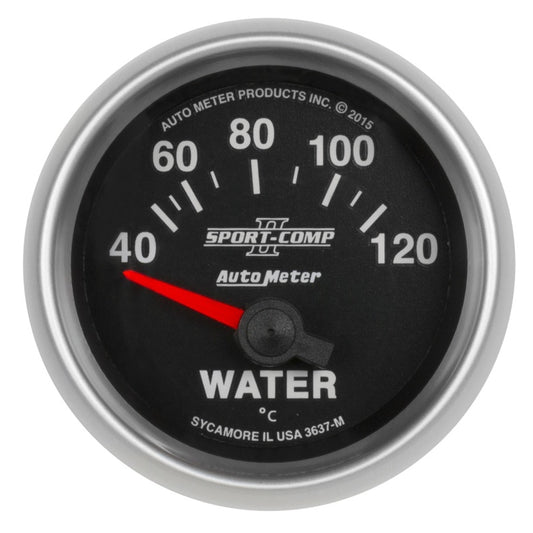 Autometer Sport-Comp II Gauge Water Temperature 2 1/16in 40-120c Electric Universal | 3637-M