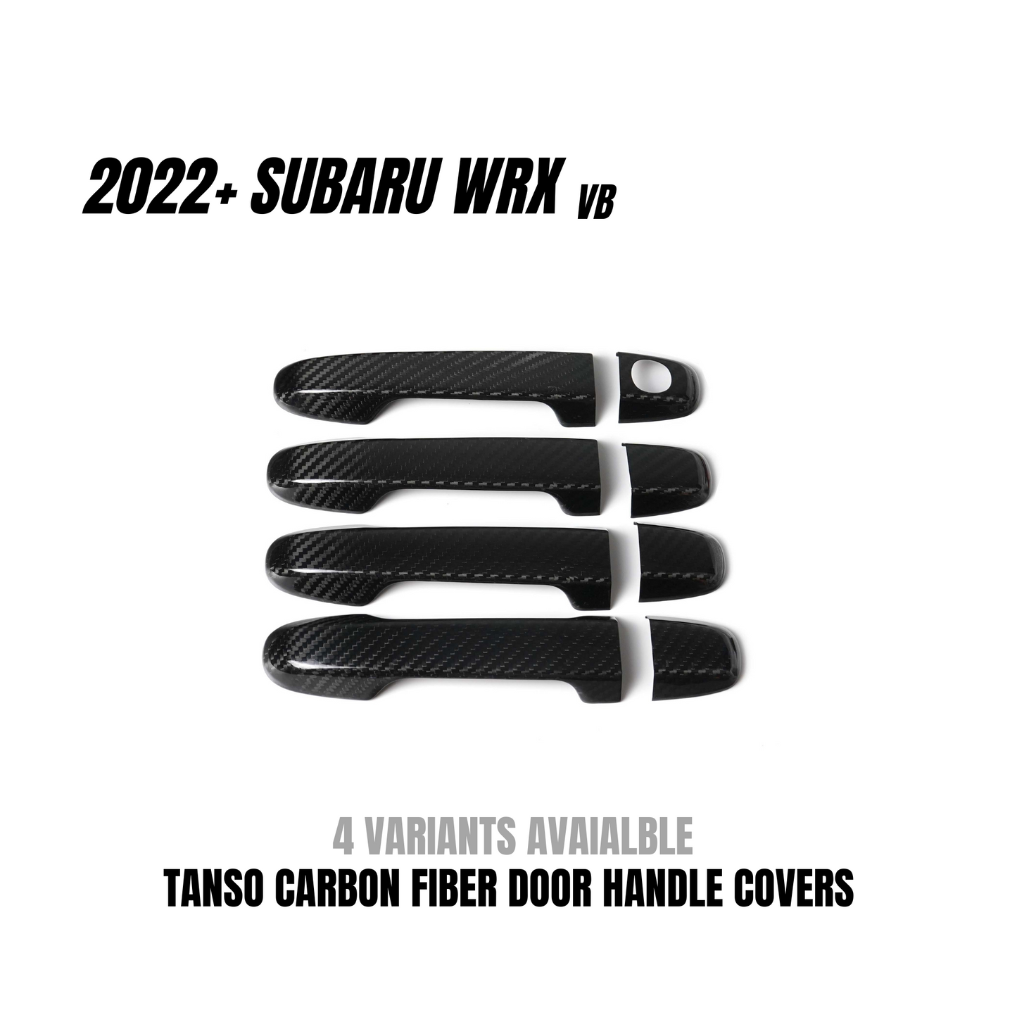 JDMuscle 22-24 WRX Tanso Dry Carbon Fiber Door Handle Covers w/ Gloss Finish