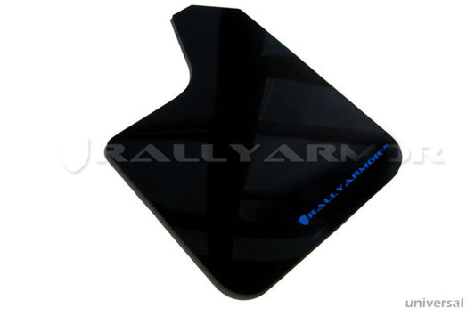 Rally Armor UR Black Mud Flap w/ Blue Logo Universal | MF12-UR-BLK/BL
